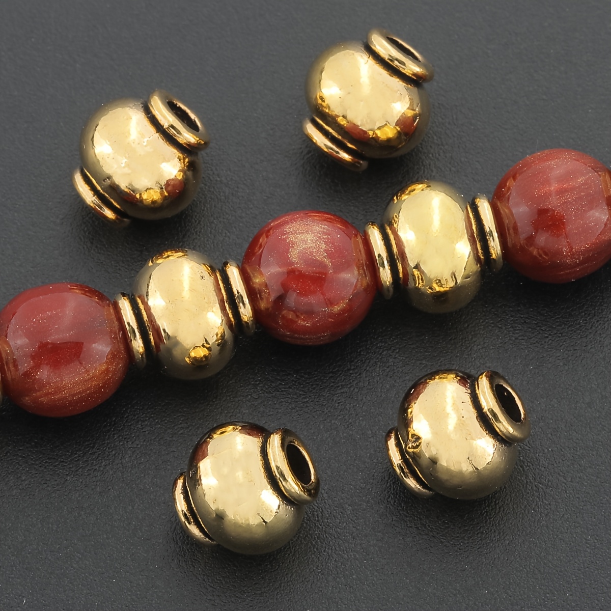10pcs Lantern Shape Spacer Beads for Handmade Jewellery